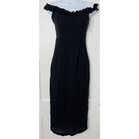 Petal + Pup Midi Dress 4 LDB Breathable Lettuce Off Shoulder Hem Gothic Revenge - Picture 1 of 12